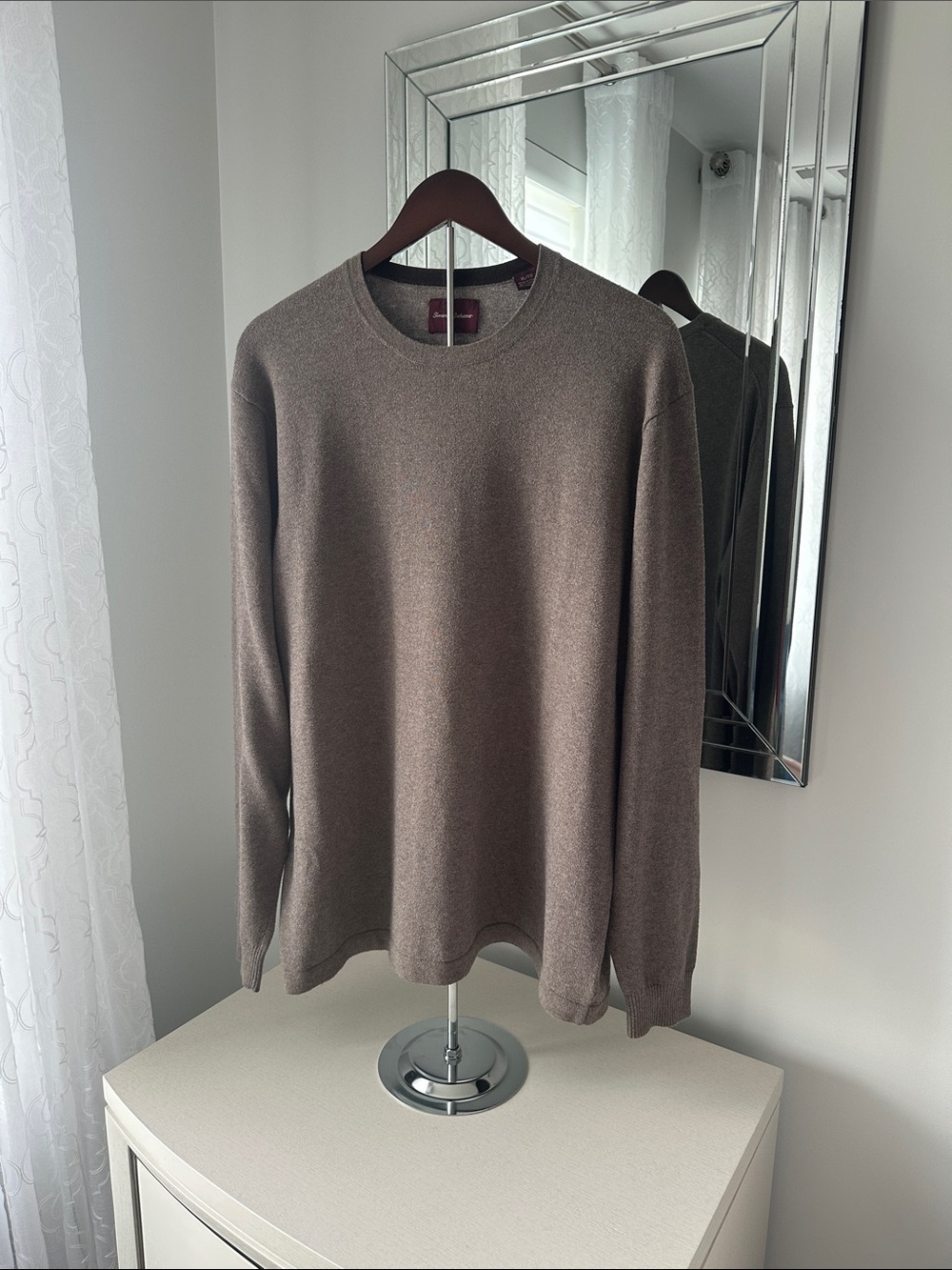 Tommy Bahama Men's Crewneck Sweater in Brown Taupe